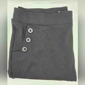 Betabrand Black Bootcut 6 Button High Waist Sailor Pant XXL Long